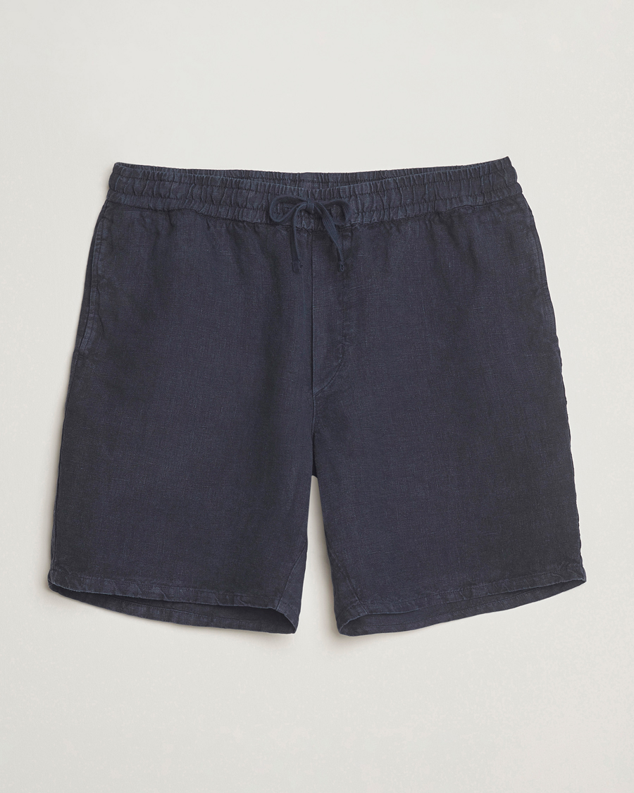 Herren | Shorts | A Day's March | Ipu Linen Drawstring Shorts Navy