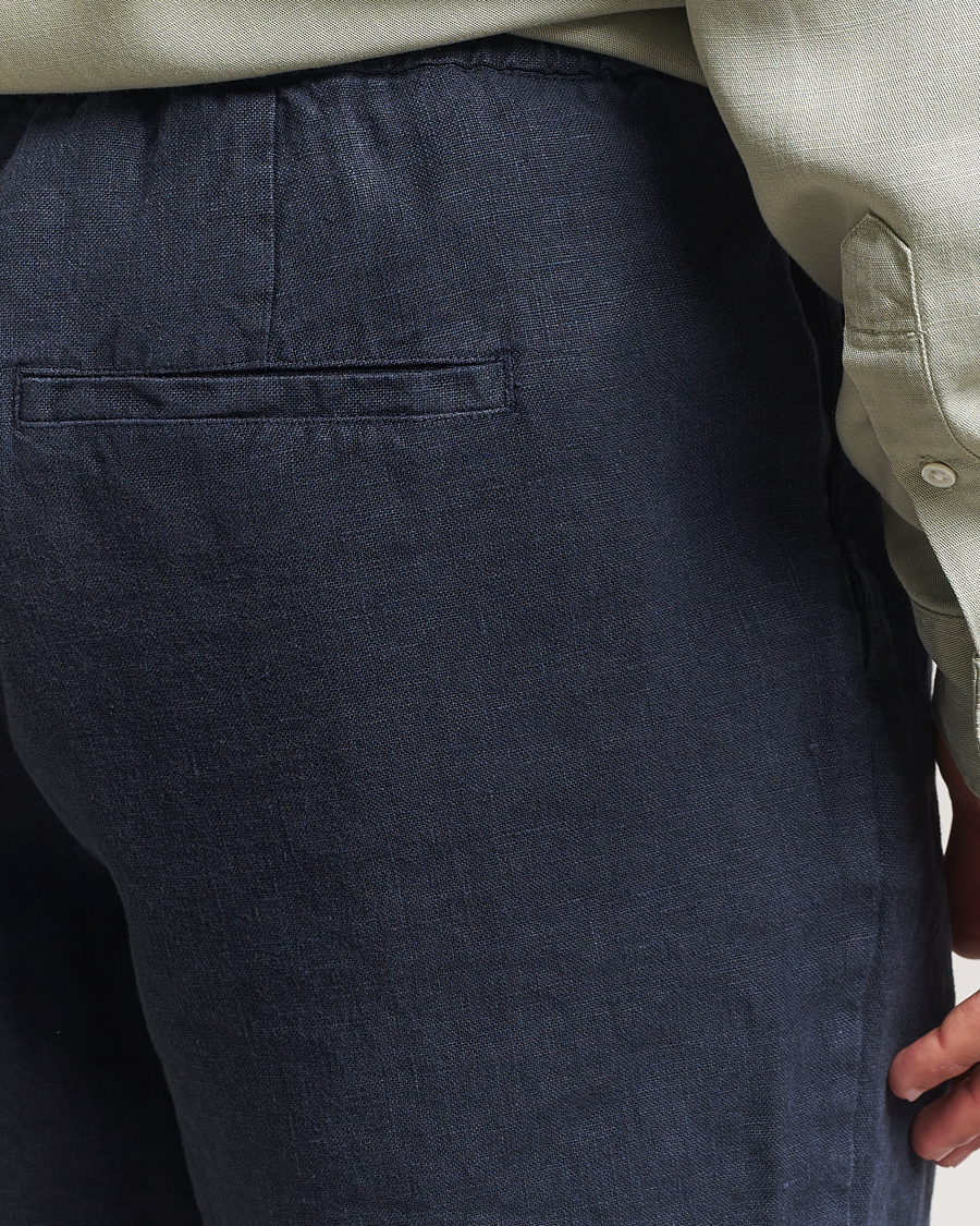 Herren | Shorts | A Day's March | Ipu Linen Drawstring Shorts Navy