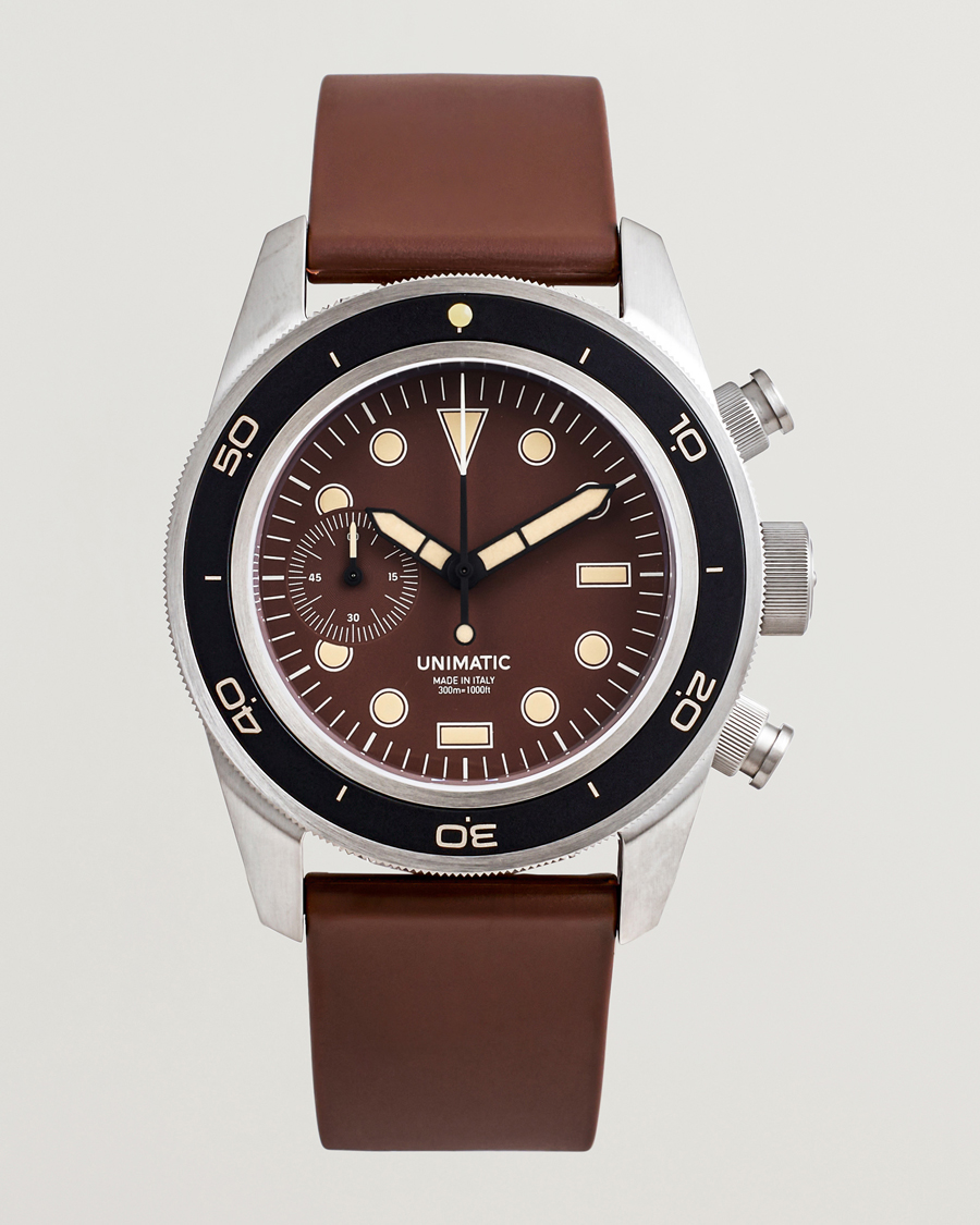 Herren | UNIMATIC U3 Heritage Chronograph Diver Dark Brown | UNIMATIC | U3 Heritage Chronograph Diver Dark Brown