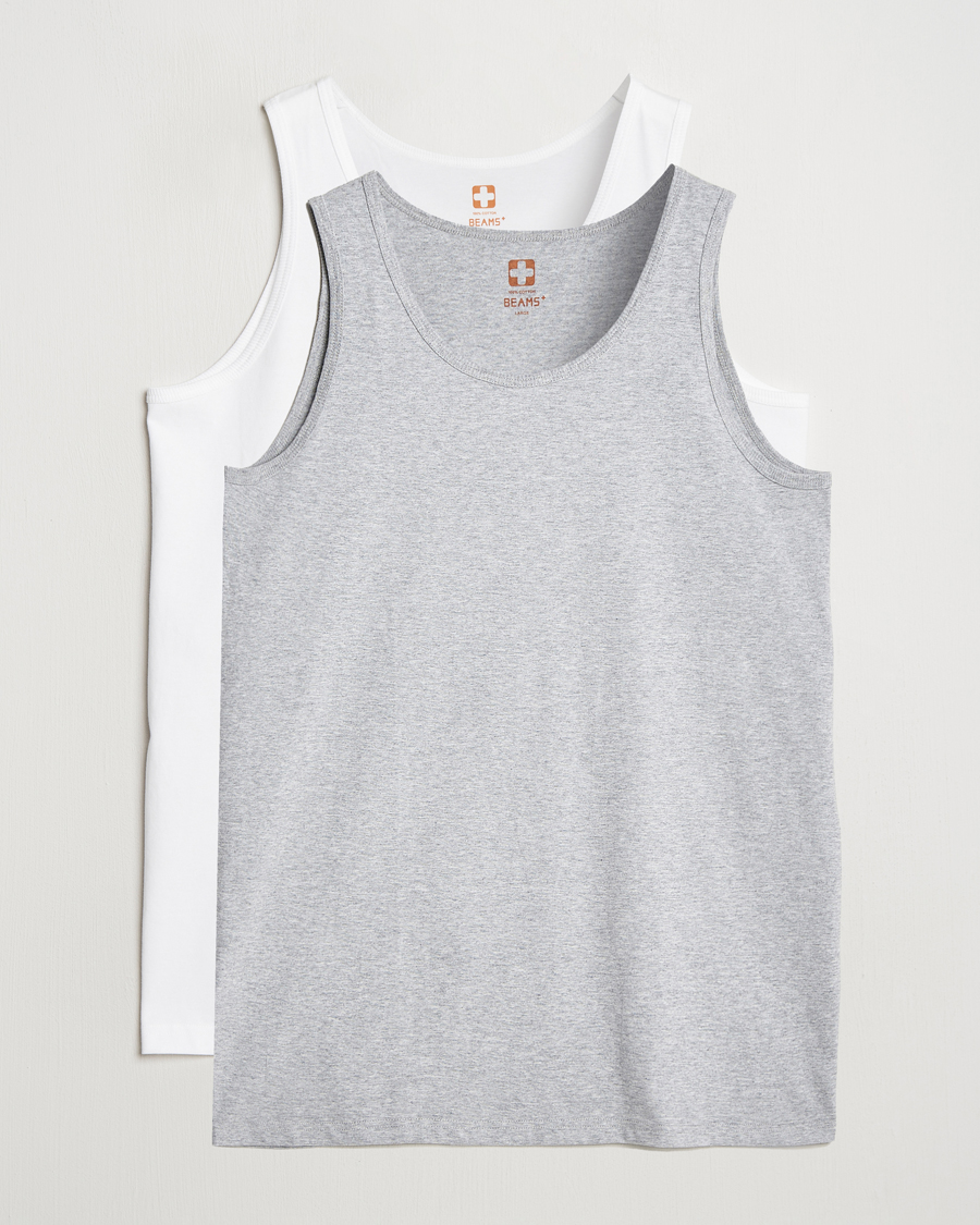 Herren | T-Shirts | BEAMS PLUS | 2-Pack Tank Top White