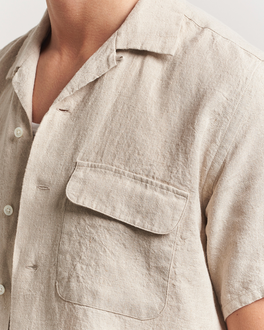 Herren | Hemden | BEAMS PLUS | Short Sleeve Linen Camp Shirt Beige