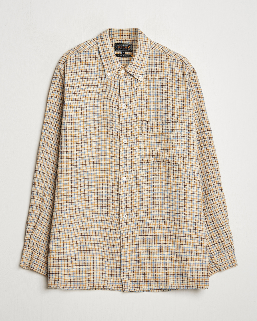 Herren | Hemden | BEAMS PLUS | Gunclub Mesh Button Down Shirt Beige