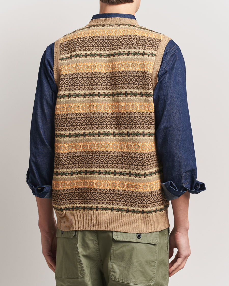 Herren | Pullover | BEAMS PLUS | Fairisle Vest Khaki