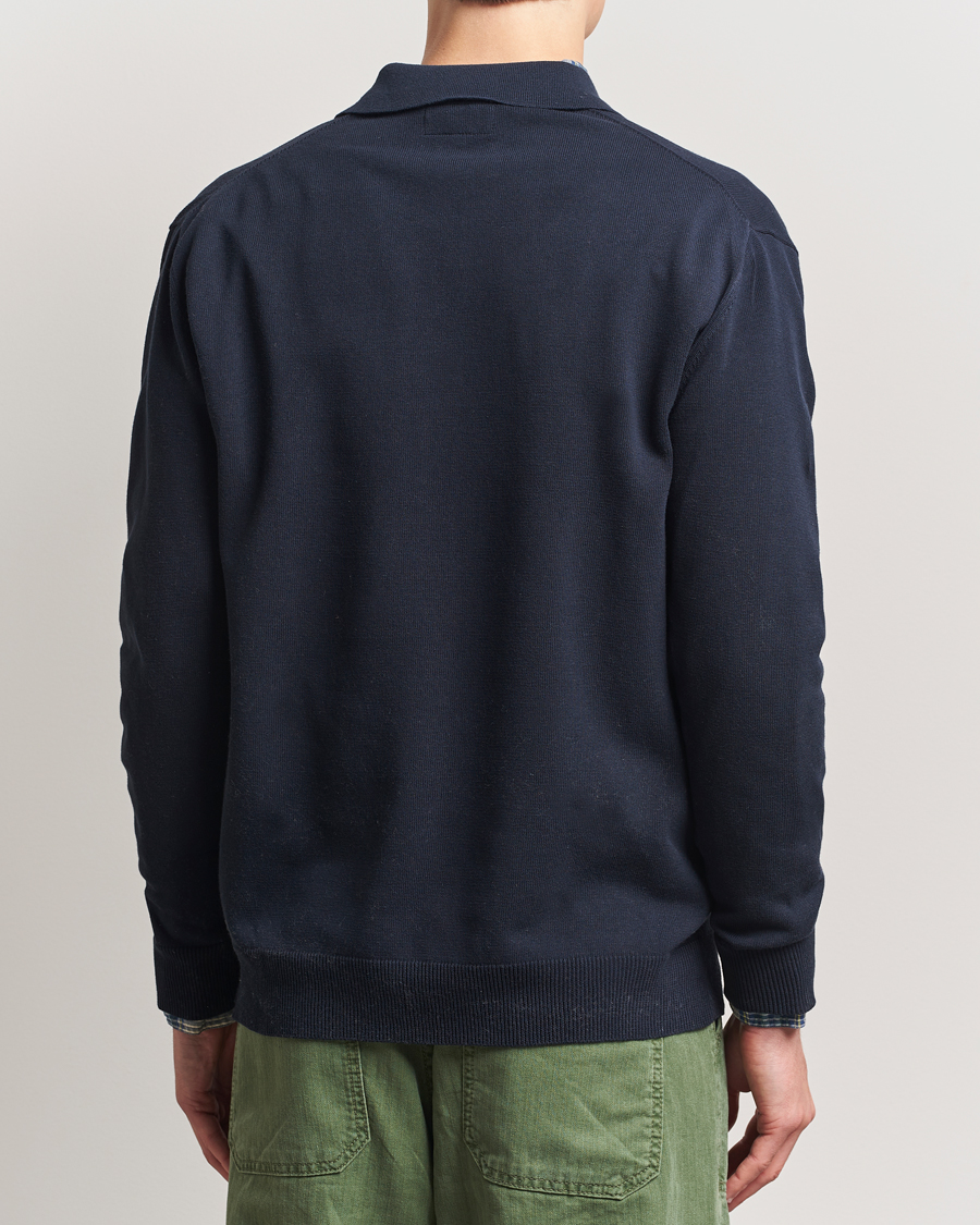 Herren | Pullover | BEAMS PLUS | Long Sleeve 12G Knit Polo Navy