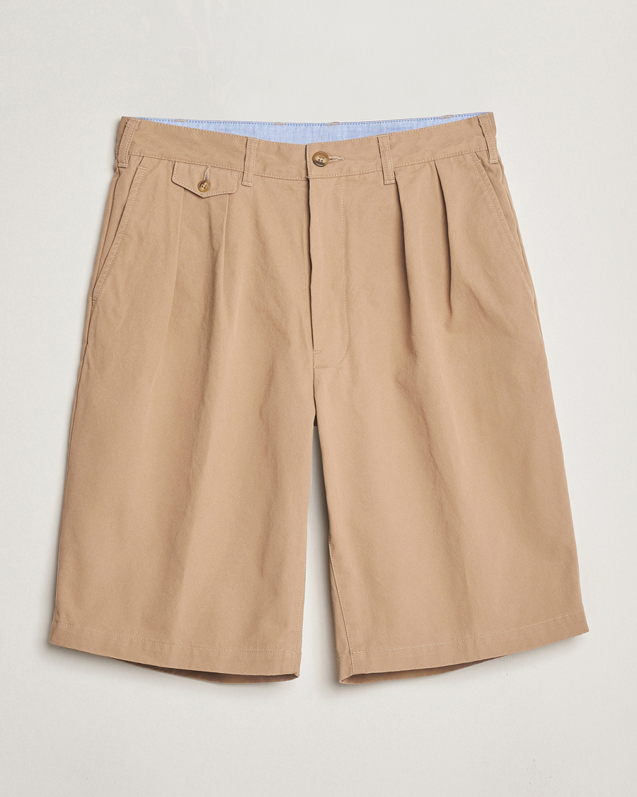 Herren | Shorts | BEAMS PLUS | Pleated Twill Shorts Khaki