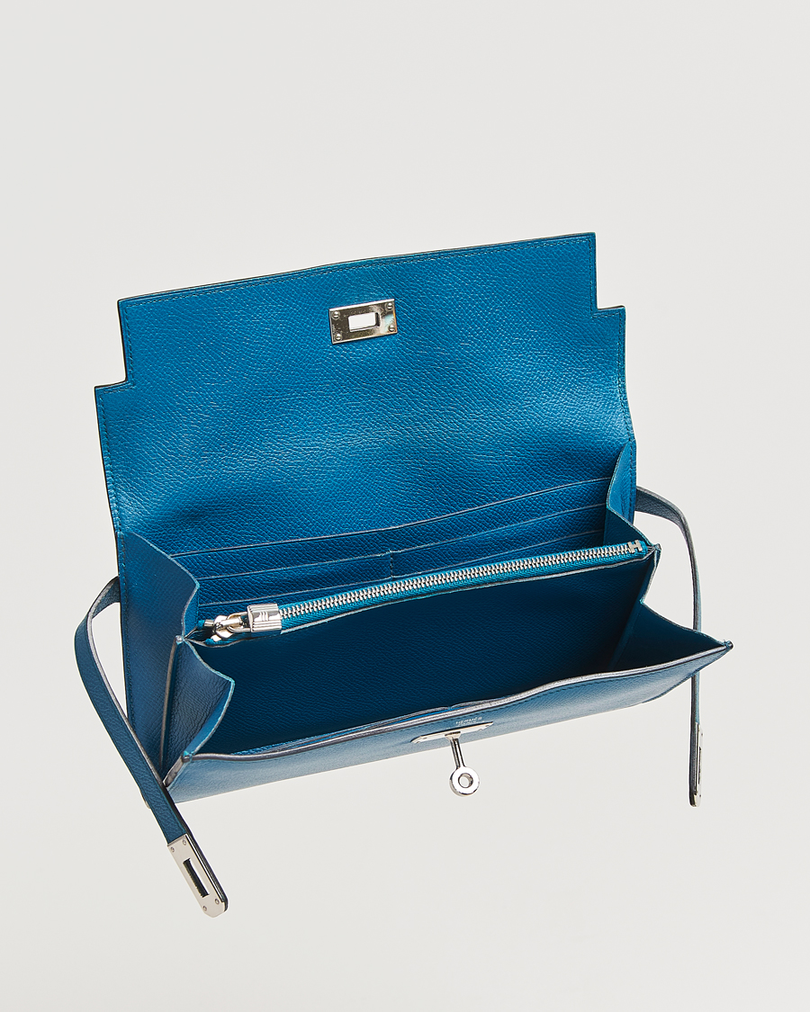 Herren | Hermès Pre-Owned Kelly Wallet Epsom Leather Blue | Hermès Pre-Owned | Kelly Wallet Epsom Leather Blue