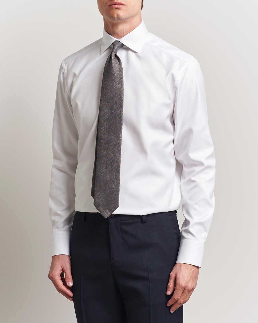 Herren | Hemden | Stenströms | 1899 Cotton Twill Shirt White