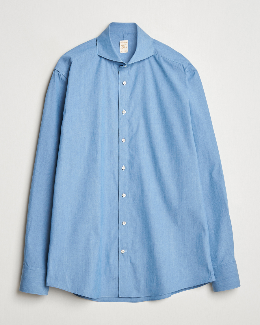 Herren | Hemden | Stenströms | 1899 Denim Poplin Shirt Indigo