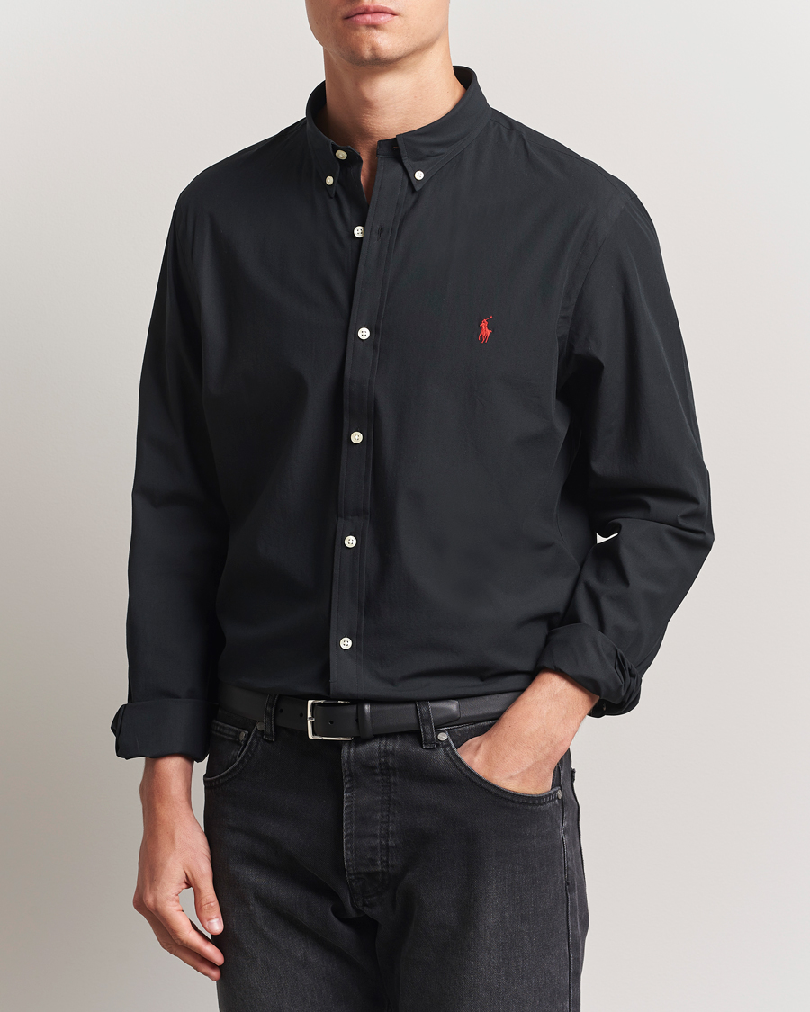 Herren | Hemden | Polo Ralph Lauren | Slim Fit Poplin Shirt Polo Black