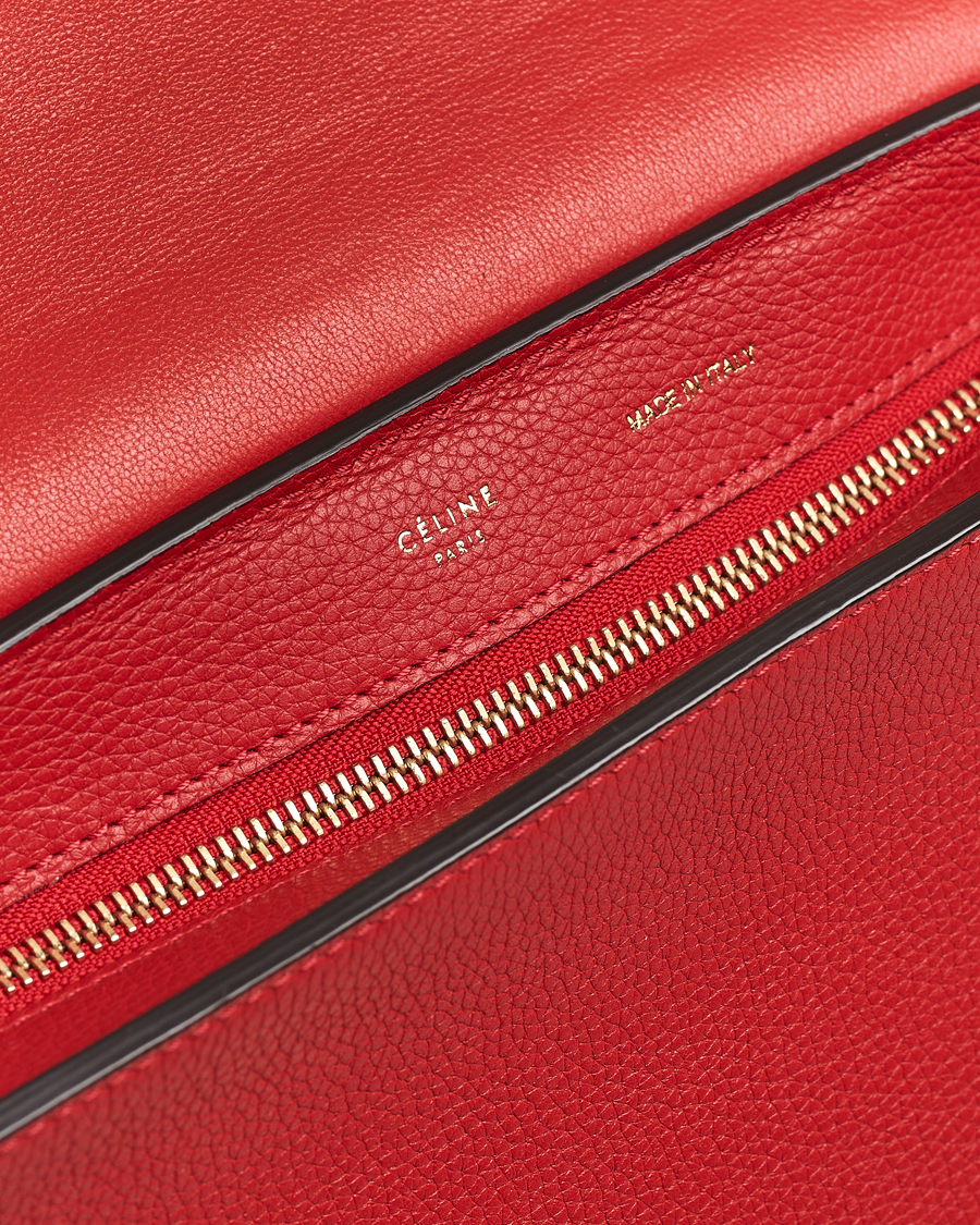 Herren | Celine Pre-Owned Trapeze Leather Suede Handbag Red Medium | Celine Pre-Owned | Trapeze Leather Suede Handbag Red Medium