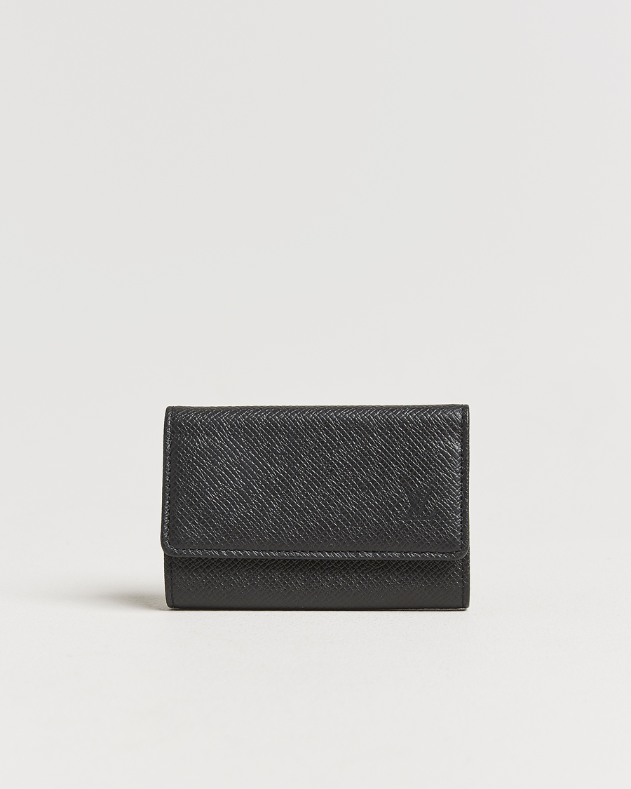 Herren | Louis Vuitton Pre-Owned 6 Key Holder Taiga Black | Louis Vuitton Pre-Owned | 6 Key Holder Taiga Black