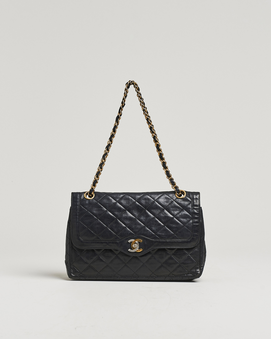 Herren | Chanel Pre-Owned Classic Medium Double Flap Bag Black | Chanel Pre-Owned | Classic Medium Double Flap Bag Black