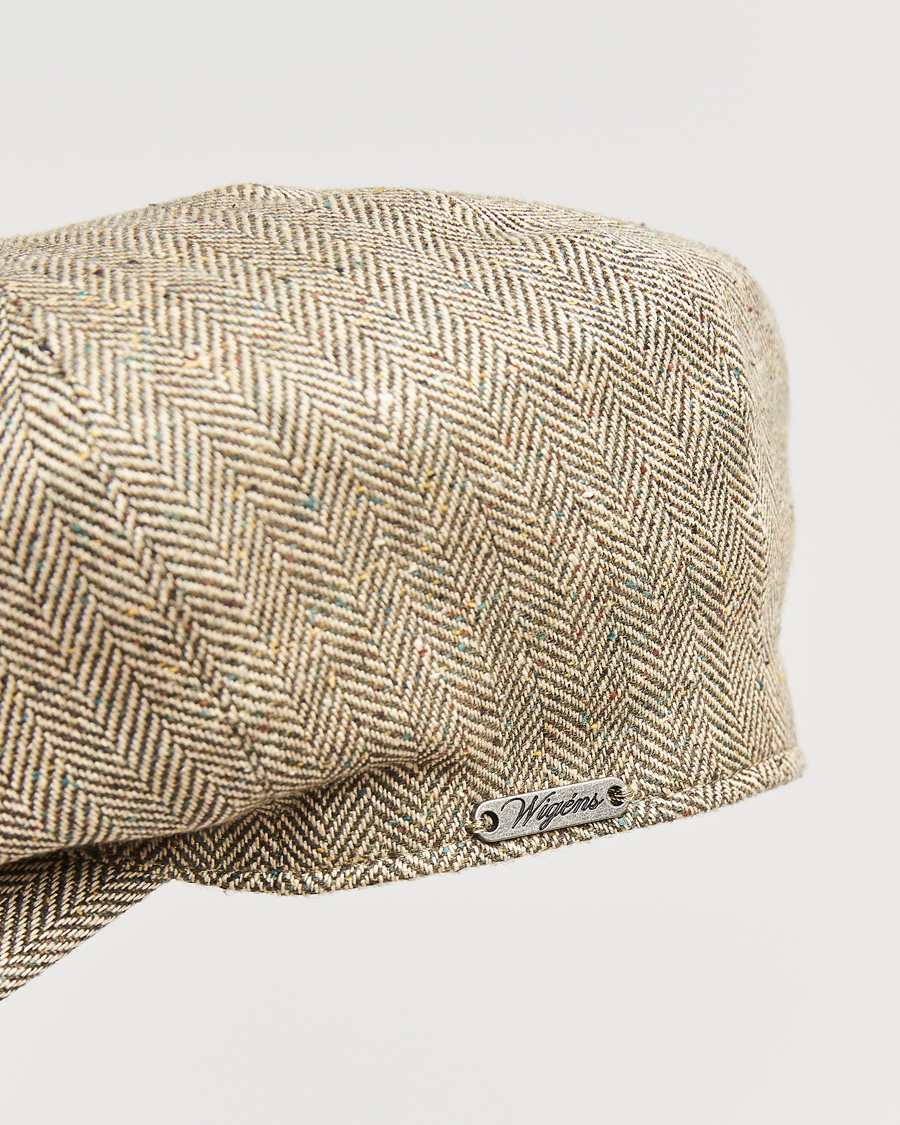 Herren | Wigéns Newsboy Retro Herringbone Cap Dark Olive | Wigéns | Newsboy Retro Herringbone Cap Dark Olive