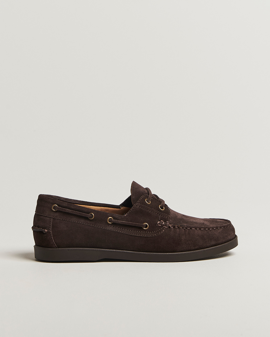 Herren | Oscar Jacobson Deck Shoe Suede Chocolate Brown | Oscar Jacobson | Deck Shoe Suede Chocolate Brown