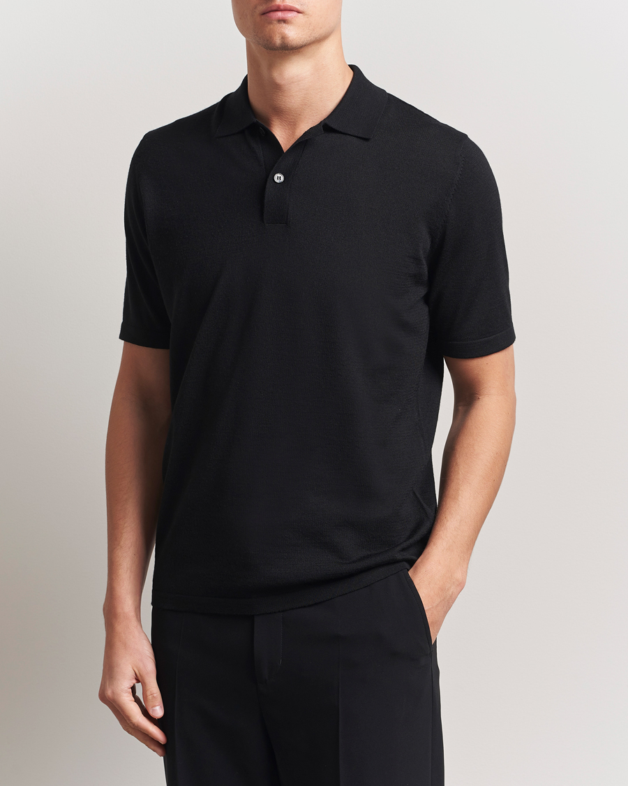 Herren | Poloshirts | Samsøe Samsøe | Sarown Knitted Polo Black