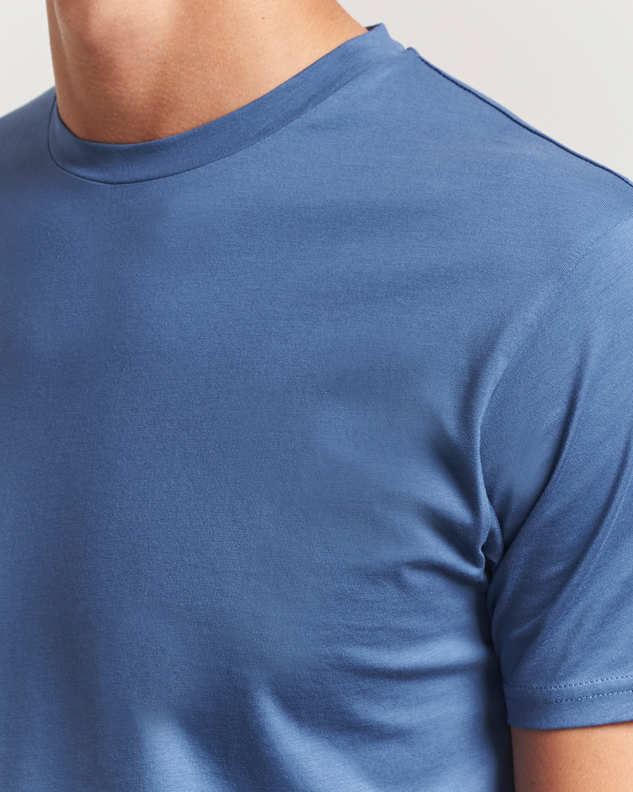 Herren | T-Shirts | Sunspel | Riviera Midweight T-Shirt Soft Denim