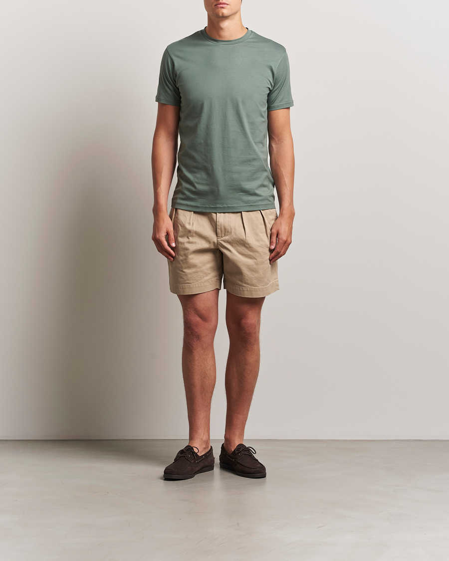 Herren | T-Shirts | Sunspel | Riviera Midweight T-Shirt Dusk Green