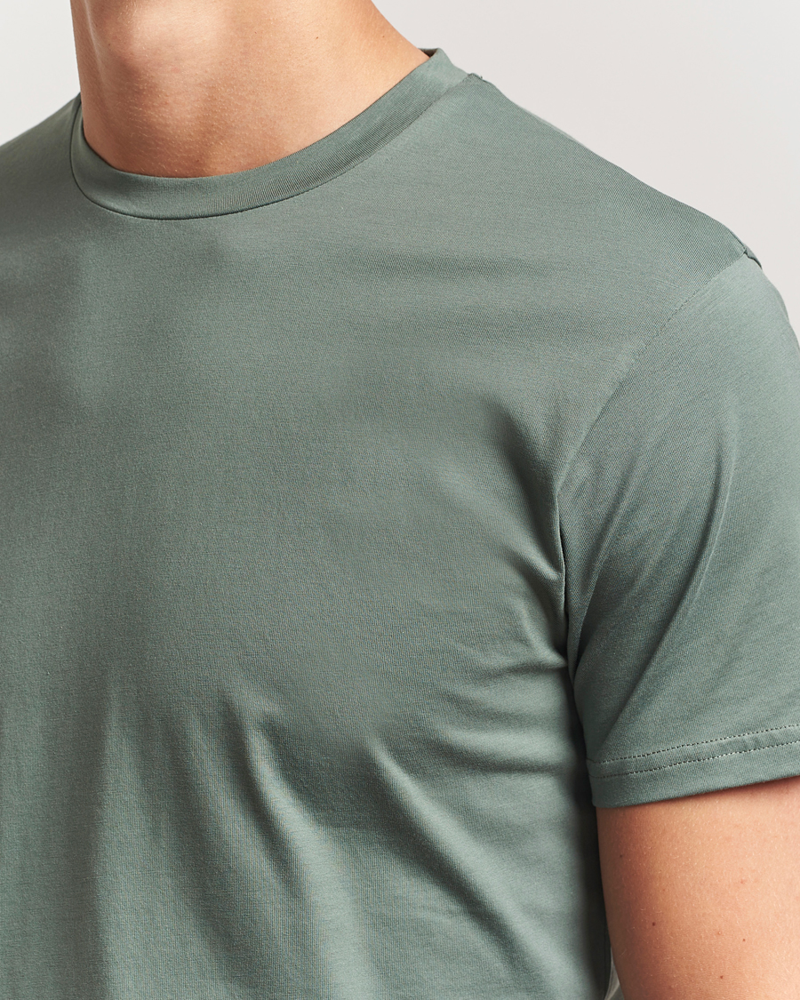 Herren | T-Shirts | Sunspel | Riviera Midweight T-Shirt Dusk Green