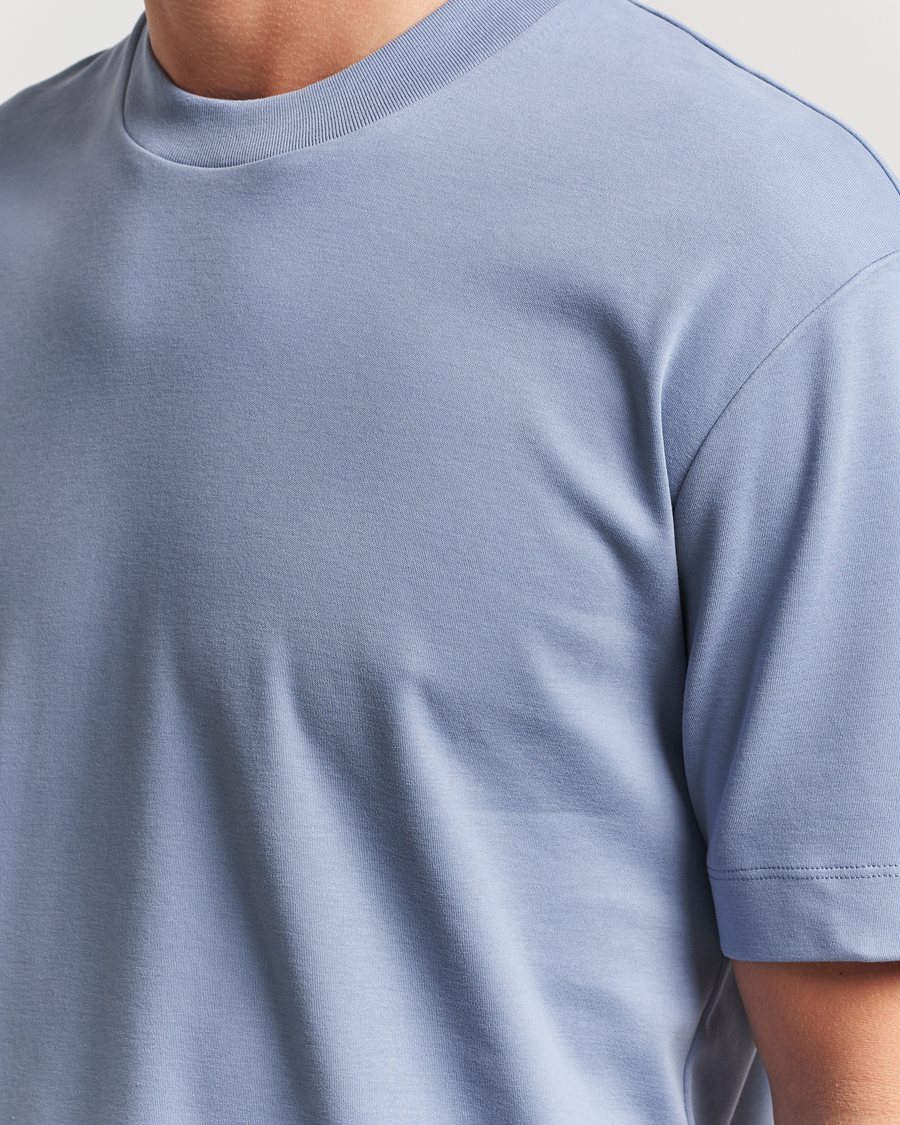 Herren | T-Shirts | Sunspel | Heavy Weight Supima Cotton T-Shirt Vintage Blue