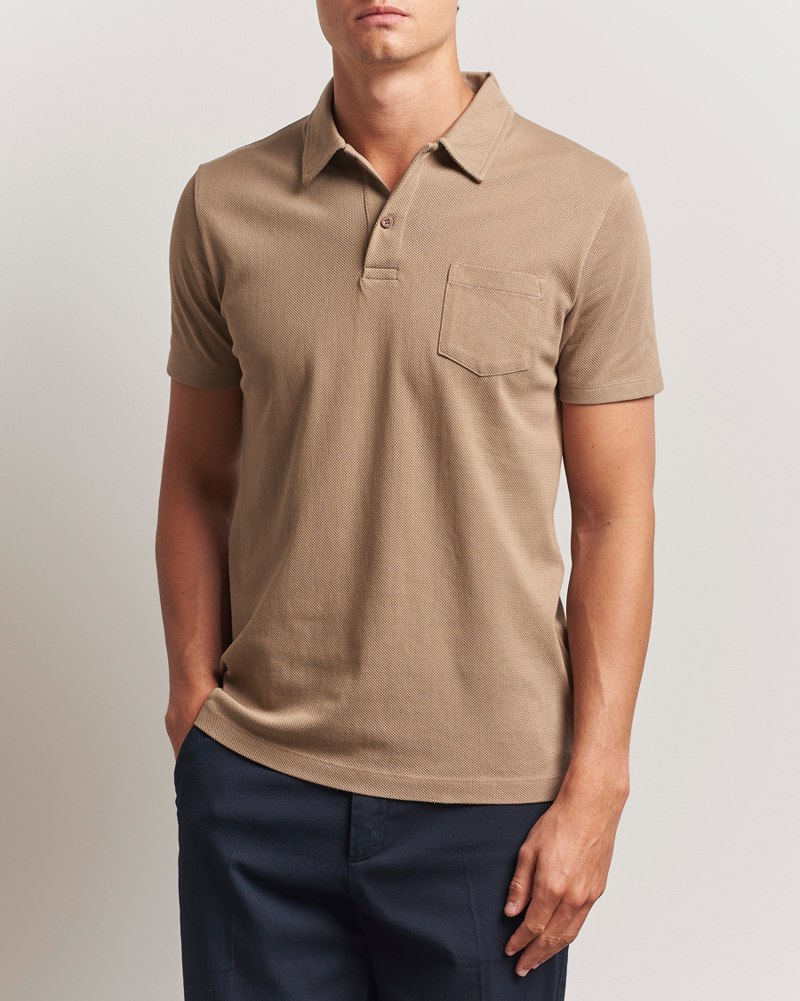 Herren | Poloshirts | Sunspel | Riviera Polo Shirt Dune