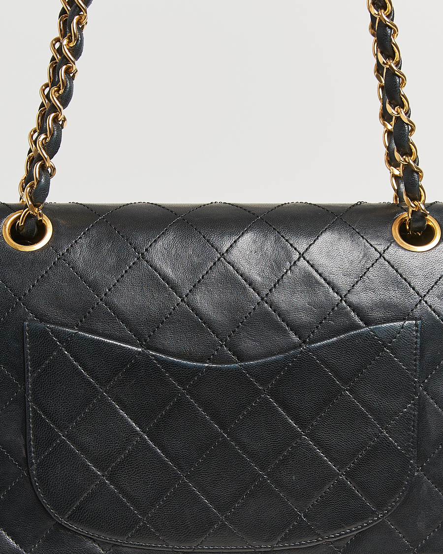 Herren | Chanel Pre-Owned Classic Double Flap Small Lambskin Black | Chanel Pre-Owned | Classic Double Flap Small Lambskin Black