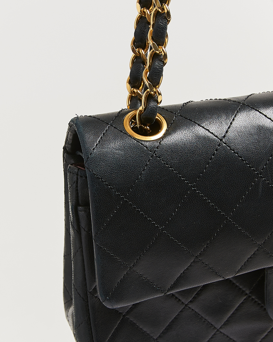 Herren | Chanel Pre-Owned Classic Double Flap Small Lambskin Black | Chanel Pre-Owned | Classic Double Flap Small Lambskin Black