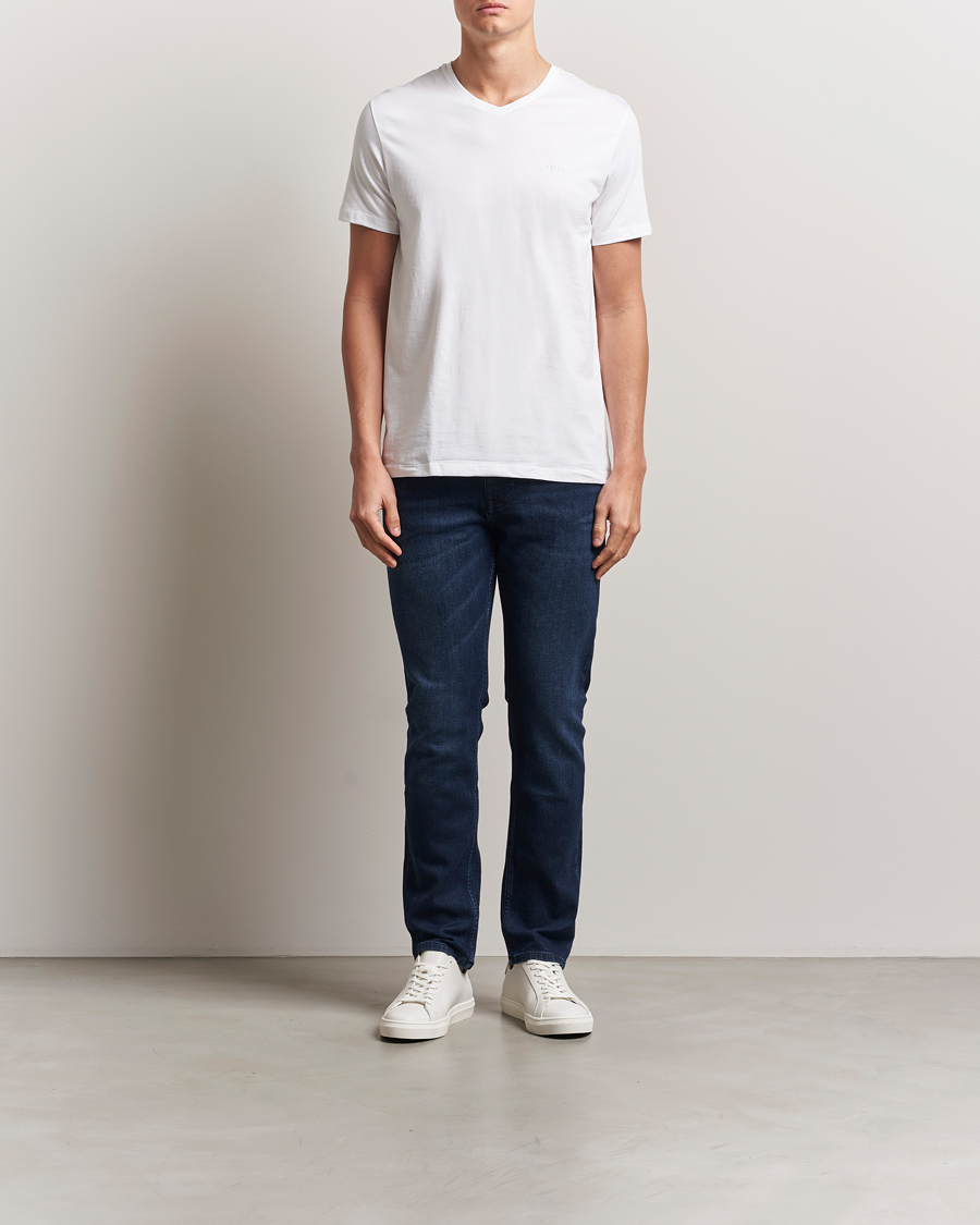 Herren | T-Shirts | BOSS BLACK | 2-Pack Relaxed Fit V-Neck T-Shirt White