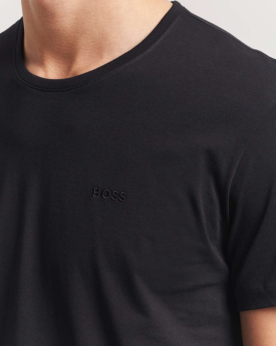 Herren | T-Shirts | BOSS BLACK | 2-Pack Relaxed Fit Crew Neck T-Shirt Black