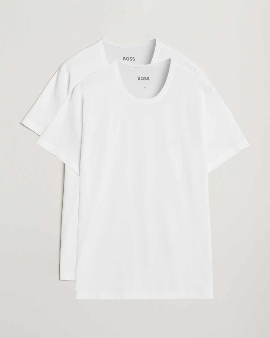 Herren | T-Shirts | BOSS BLACK | 2-Pack Relaxed Fit Crew Neck T-Shirt White