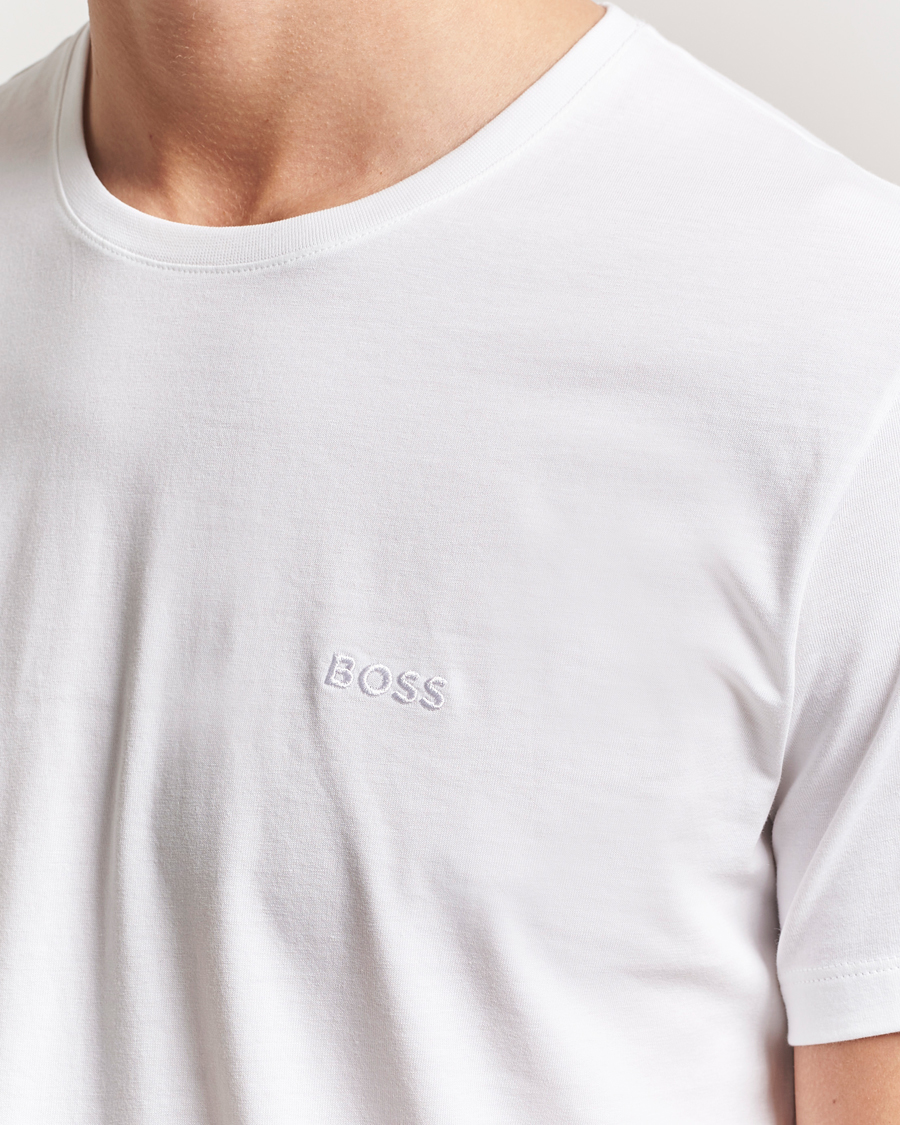 Herren | T-Shirts | BOSS BLACK | 2-Pack Relaxed Fit Crew Neck T-Shirt White