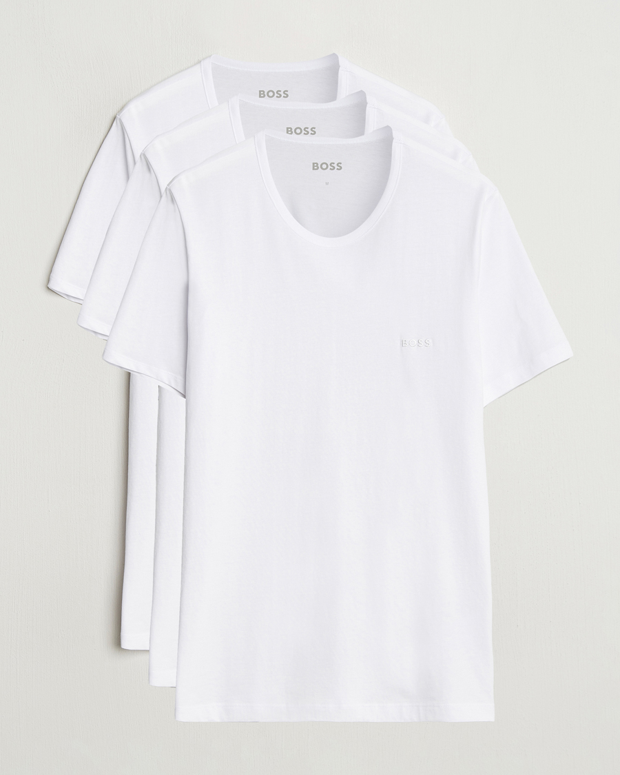 Herren | T-Shirts | BOSS BLACK | 3-Pack Crew Neck T-Shirt White
