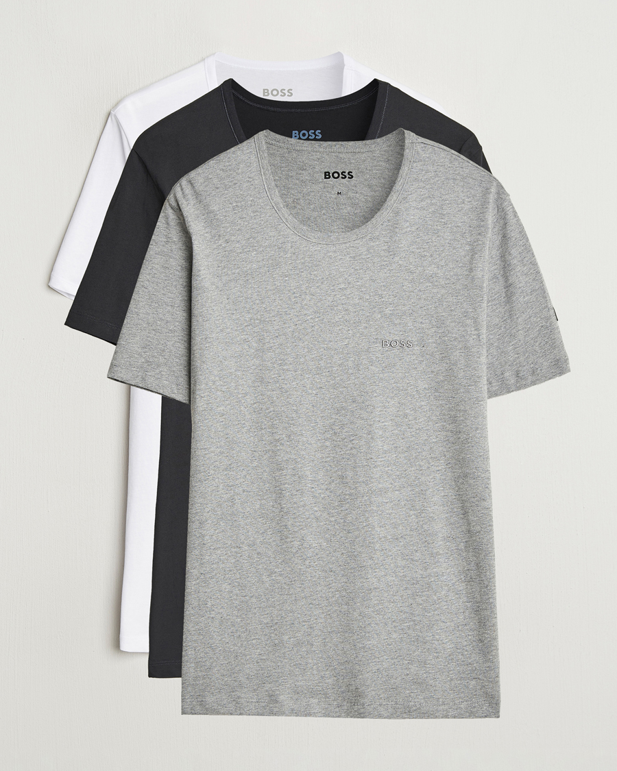 Herren | T-Shirts | BOSS BLACK | 3-Pack Crew Neck T-Shirt White/Grey/Black