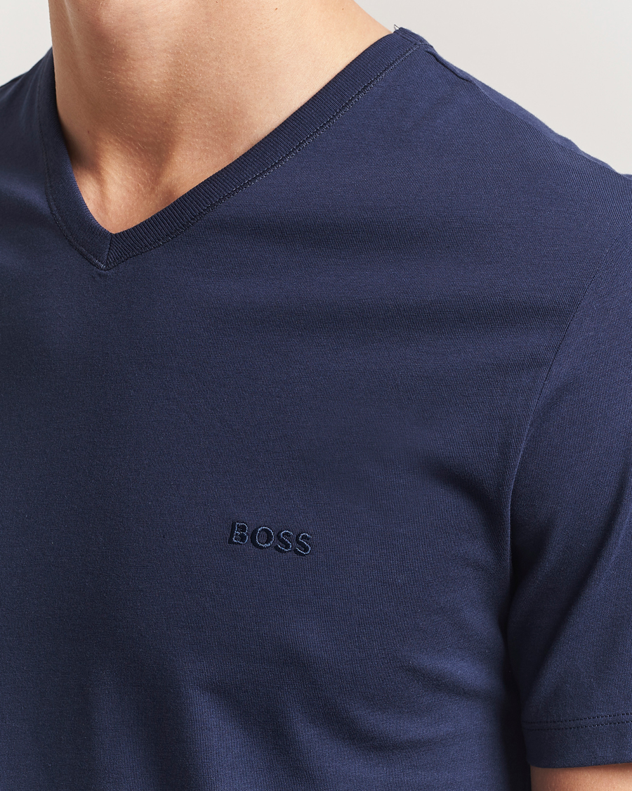 Herren | T-Shirts | BOSS BLACK | 3-Pack V-Neck T-Shirt Black/Blue/Grey