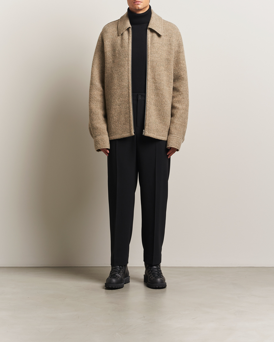 Herren | Jacken | Jil Sander | Felted Wool Shirt Jacket Beige