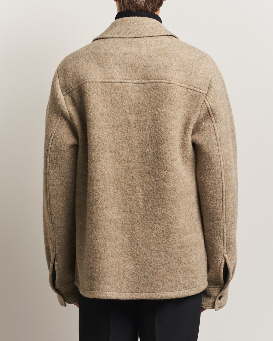 Herren | Jacken | Jil Sander | Felted Wool Shirt Jacket Beige