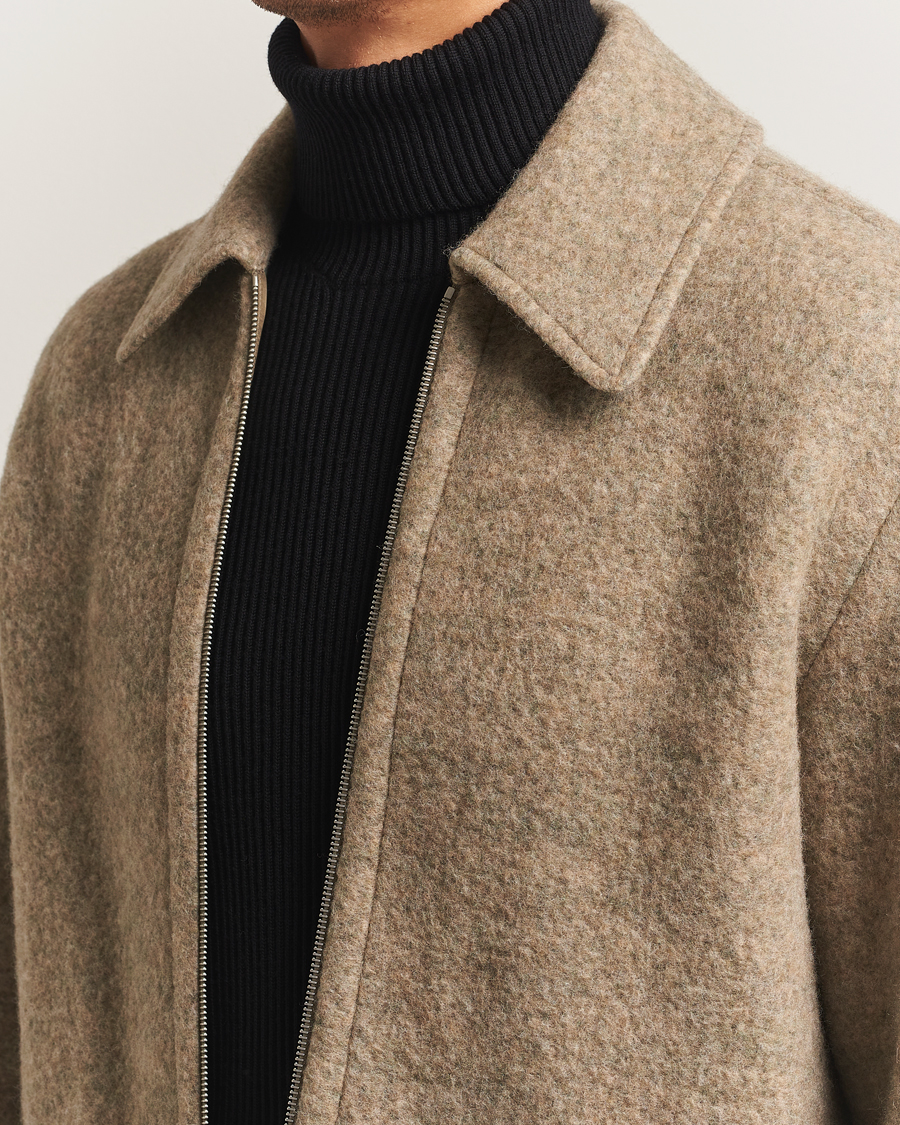 Herren | Jacken | Jil Sander | Felted Wool Shirt Jacket Beige