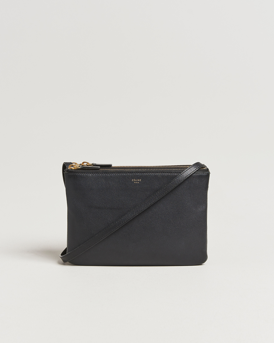 Herren | Celine Pre-Owned Trio Bag Small Leather Black | Celine Pre-Owned | Trio Bag Small Leather Black