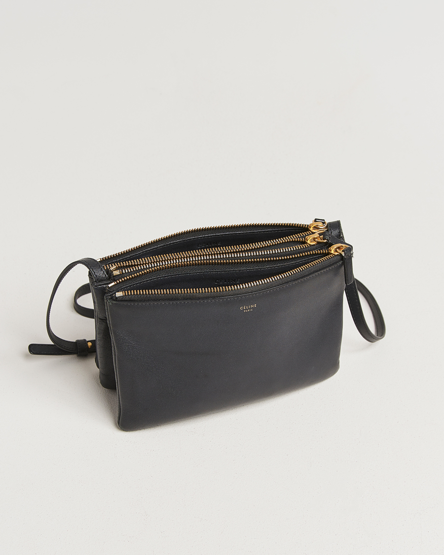 Herren | Celine Pre-Owned Trio Bag Small Leather Black | Celine Pre-Owned | Trio Bag Small Leather Black