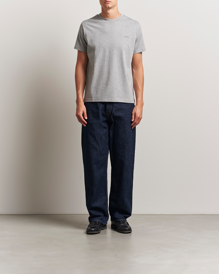 Herren | T-Shirts | A.P.C. | Embroidered APC T-Shirt Heather Grey
