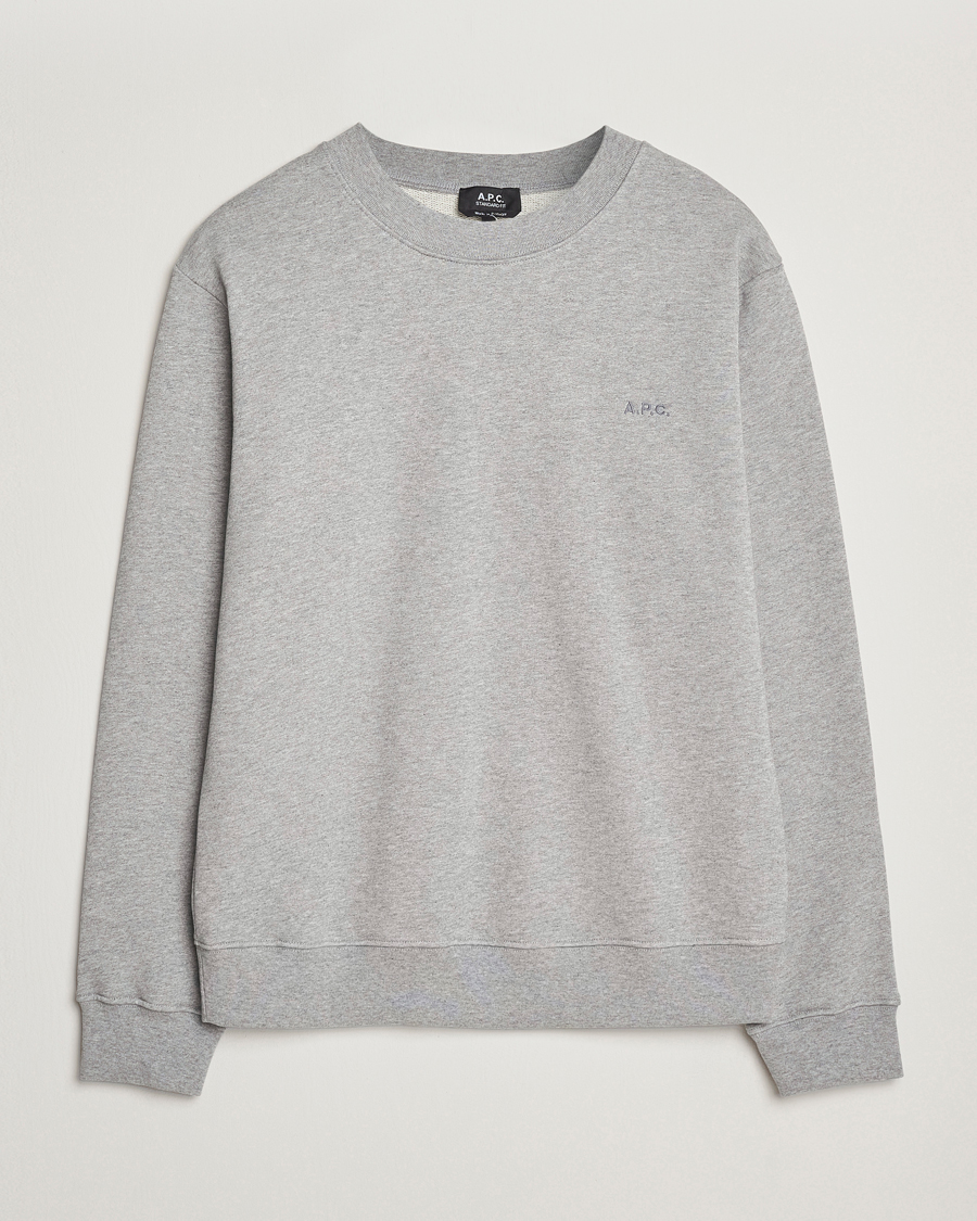 Herren | Pullover | A.P.C. | Embroidered APC Sweatshirt Heather Grey
