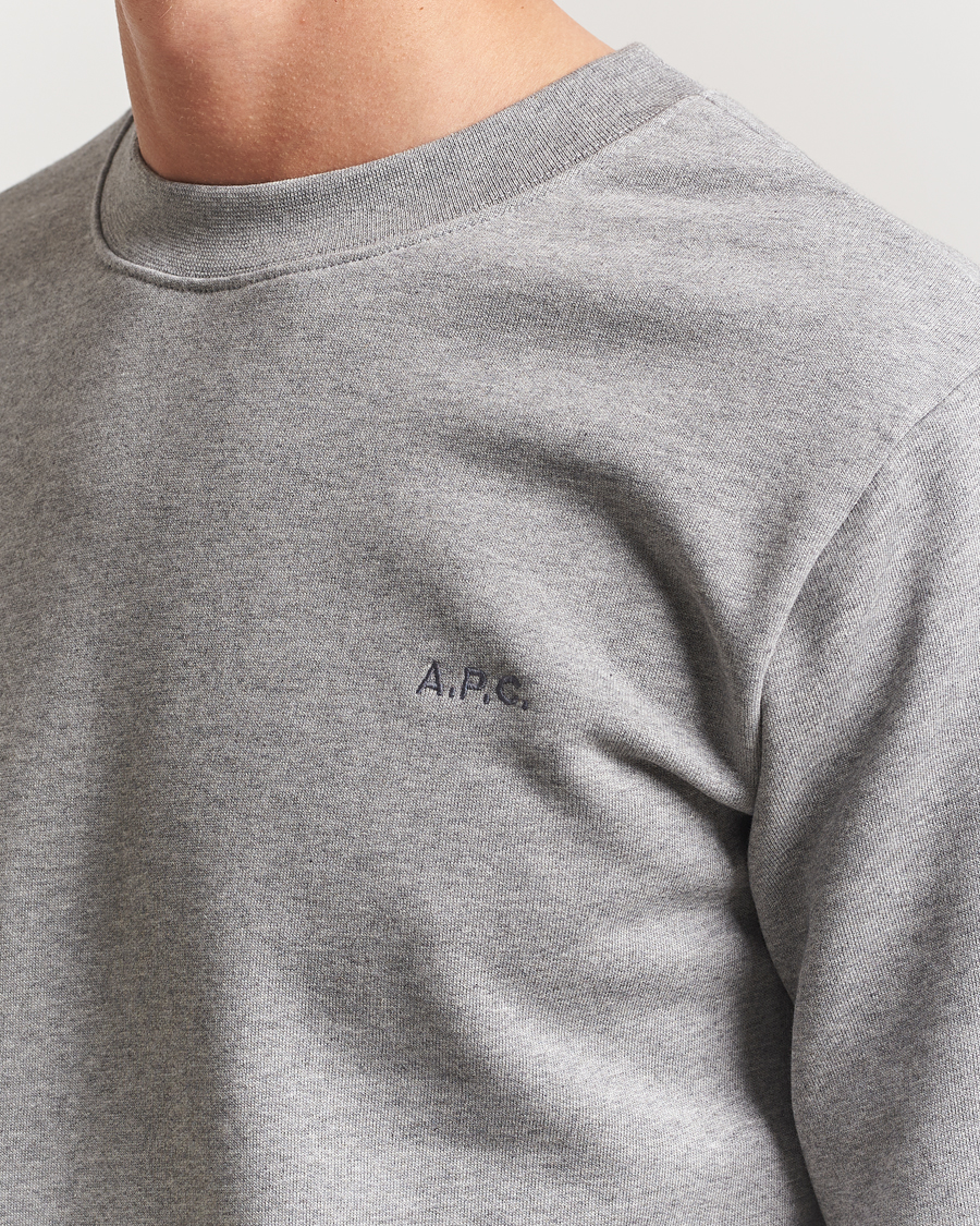 Herren | Pullover | A.P.C. | Embroidered APC Sweatshirt Heather Grey
