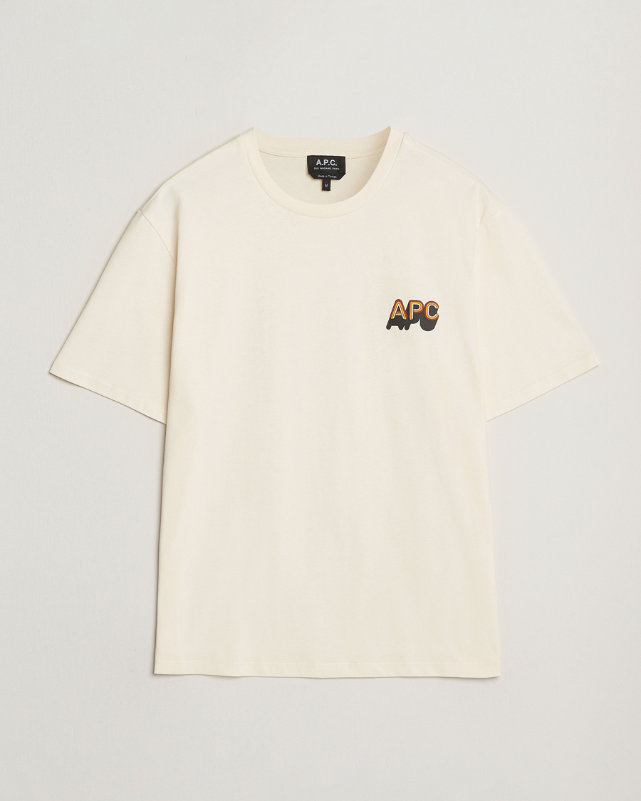 Herren | T-Shirts | A.P.C. | 70's Logo T-Shirt Ecru