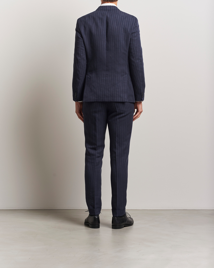 Herren | Anzüge | BOSS BLACK | Huge Double Breasted Pinstriped Suit Dark Blue