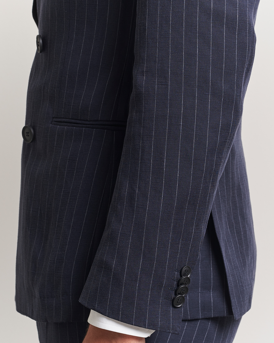 Herren | Anzüge | BOSS BLACK | Huge Double Breasted Pinstriped Suit Dark Blue