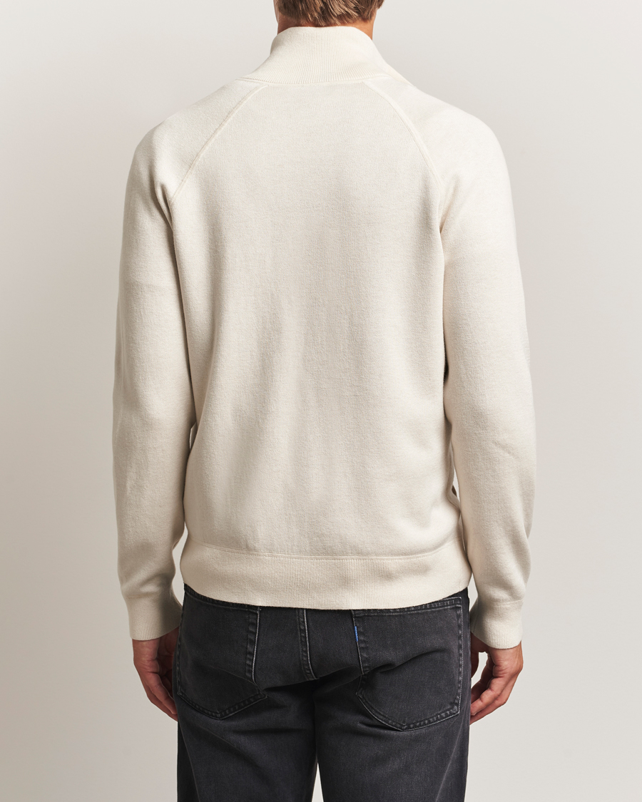 Herren | Pullover | BOSS BLACK | Idino Knitted Full Zip Open White