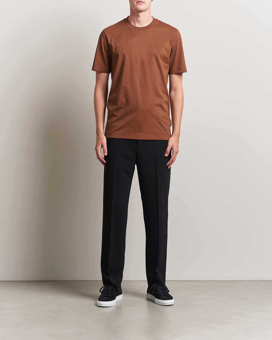 Herren | T-Shirts | BOSS BLACK | Thompson Crew Neck T-Shirt Medium Brown