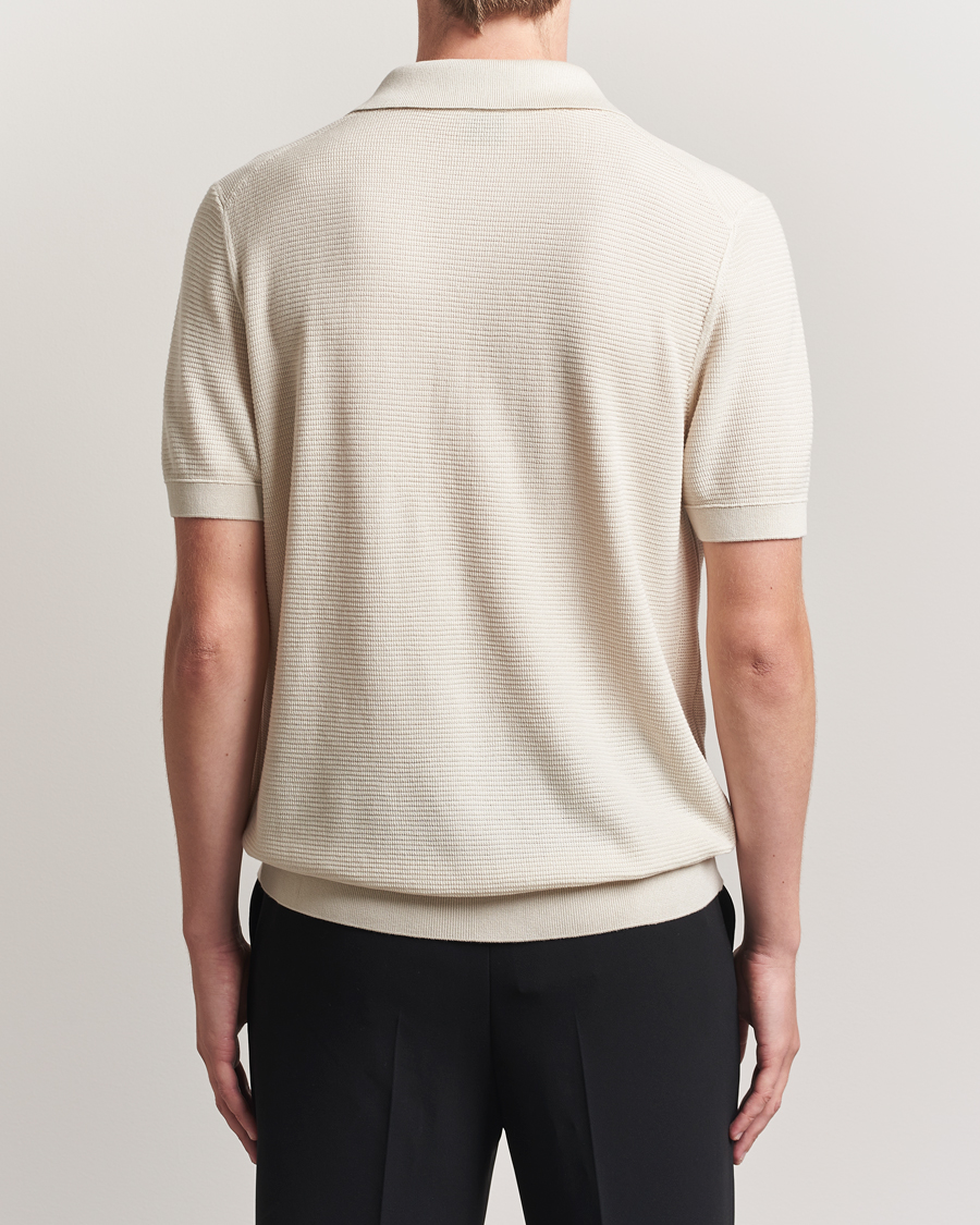 Herren | Poloshirts | BOSS BLACK | Lanotti Knitted Polo Open White