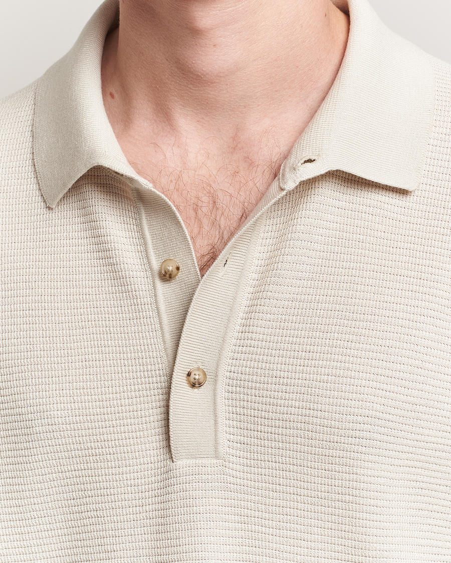 Herren | Poloshirts | BOSS BLACK | Lanotti Knitted Polo Open White