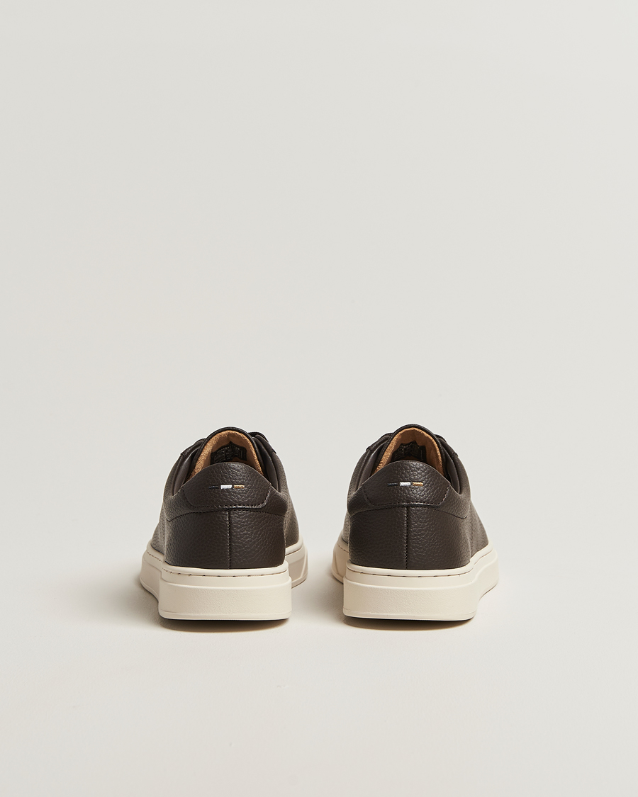 Herren | BOSS BLACK Kieran Grained Leather Sneaker Dark Brown | BOSS BLACK | Kieran Grained Leather Sneaker Dark Brown
