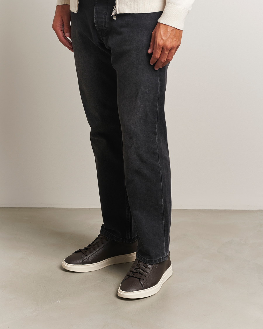 Herren | BOSS BLACK Kieran Grained Leather Sneaker Dark Brown | BOSS BLACK | Kieran Grained Leather Sneaker Dark Brown